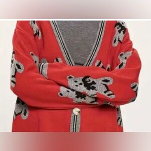 Red and White Knit Fabric